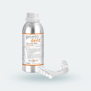 pro3dure printodent&reg; GR-19.1 OA 3D-Druck-Resin | 1 kg | Schienen | Transparent
